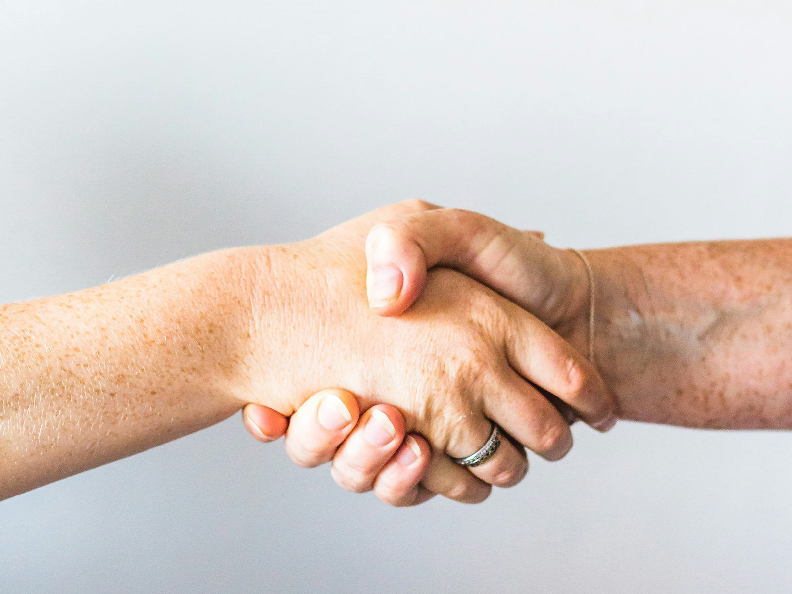 Two men shaking hands